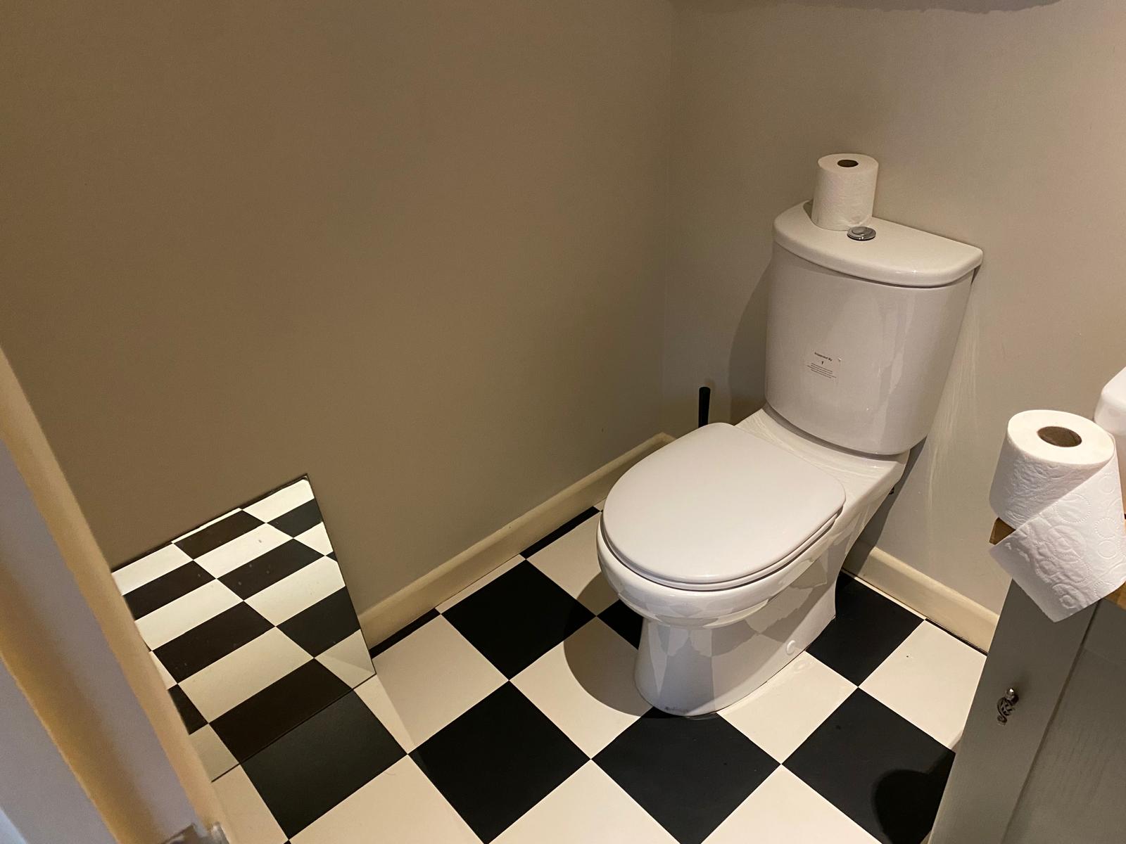 Loft conversion — before, original toilet in the old loft space