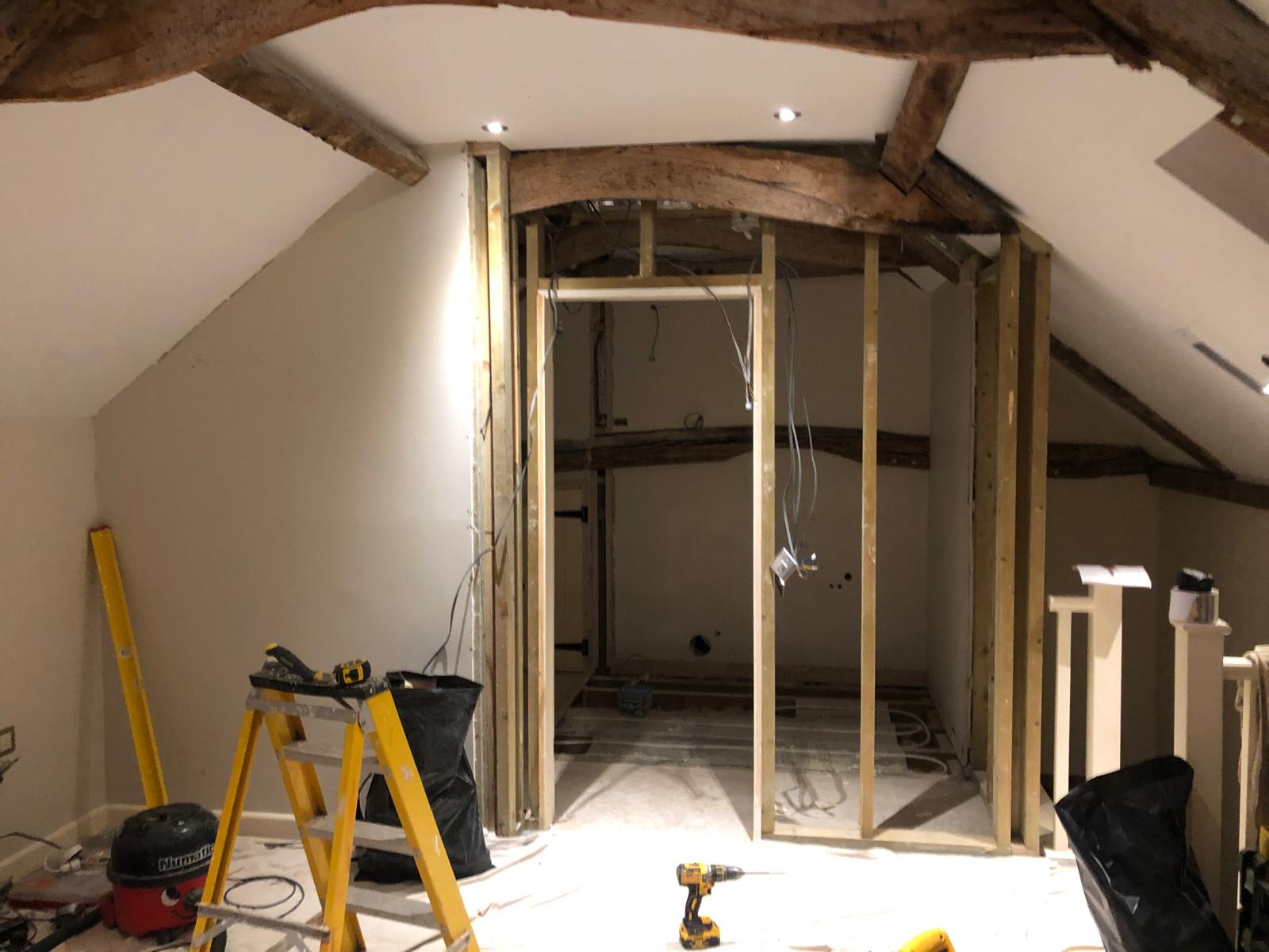 Loft conversion — before, another view of the loft ahead of conversion