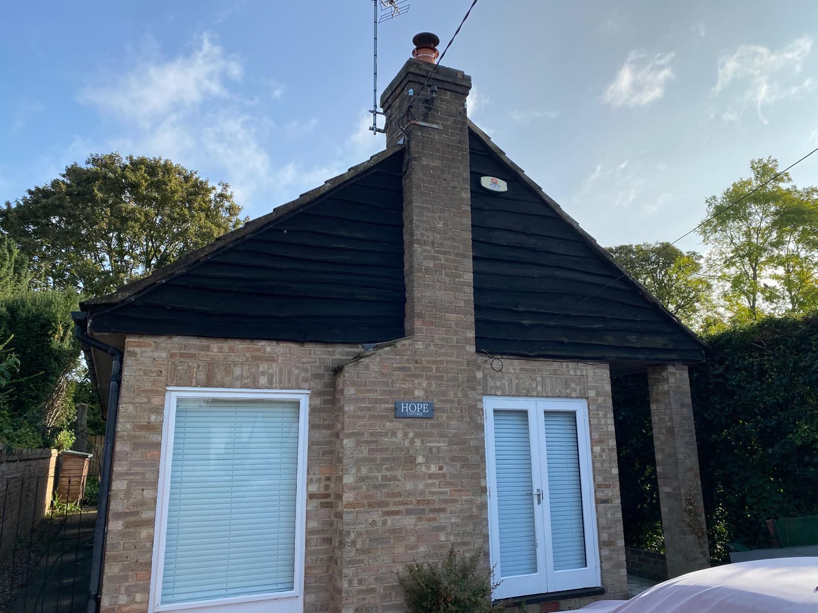 Maintenance — original gable before repaint